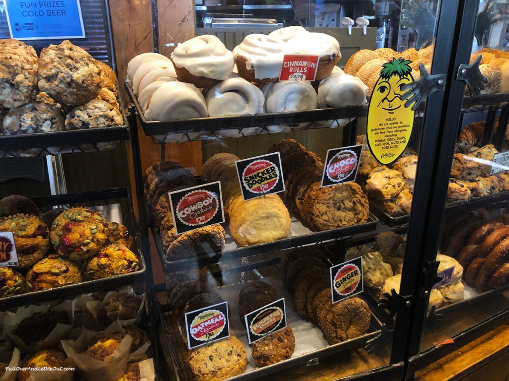 Display case with baked goods at Colectivo Coffee. PullOverAndLetMeOut