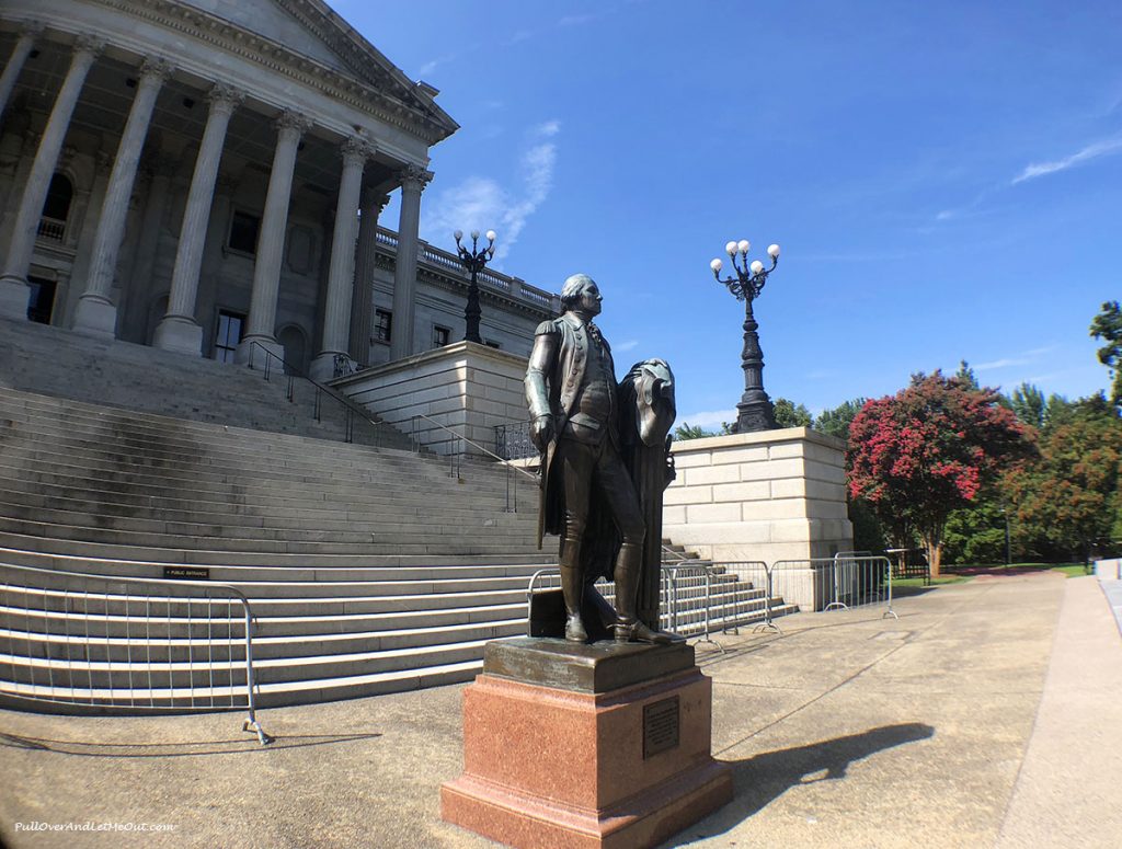 Statue of George Washington at South Carolina State House PullOverAndLetMeOut.com