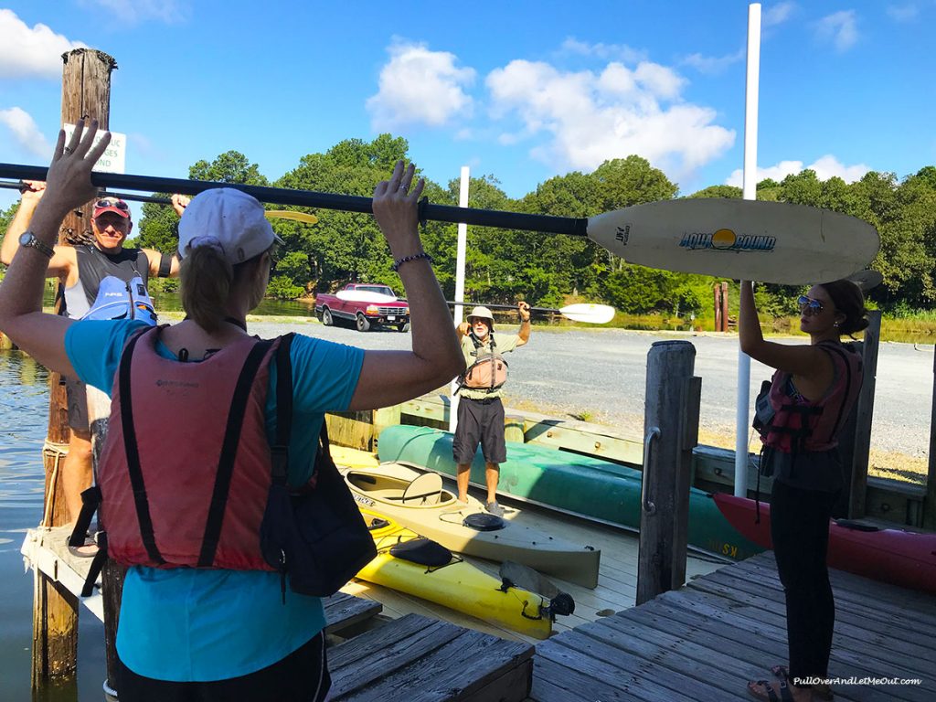 Kayaking instructions at Burnham Guides Onancock, VA PullOverAndLetMeOut