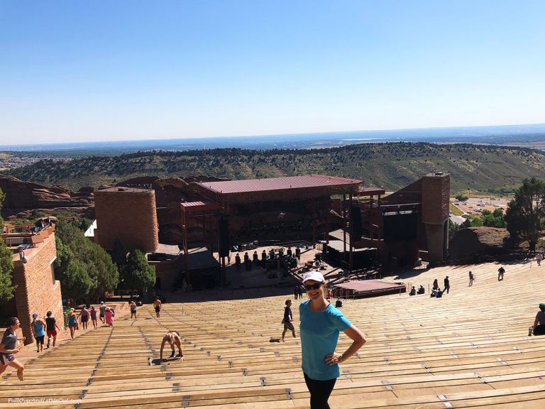 Woman at Red Rocks Amphitheater in Morrison, CO PullOverAndLetMeOut