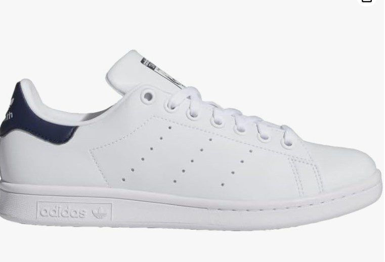 a white adidas Stan Smith tennis shoe