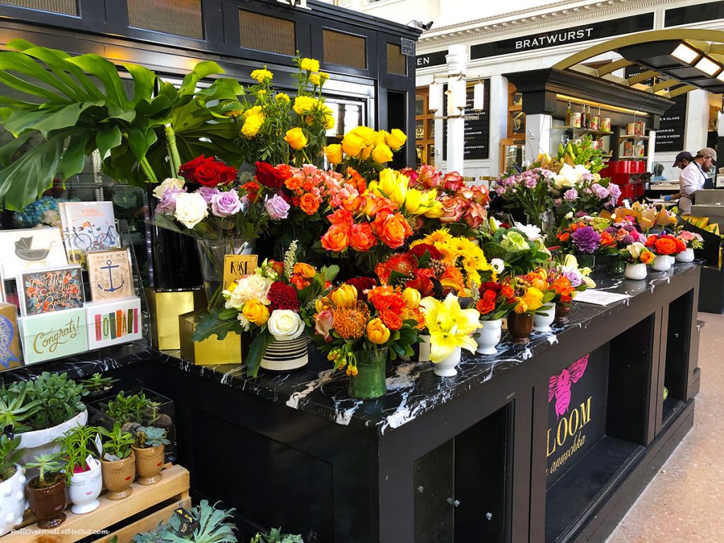 A flower cart inside Union Station Denver. PullOverAndLetMeOut