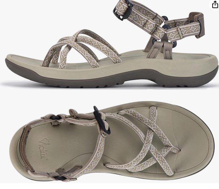 a pair of women's walking sandals