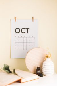 October calendar page