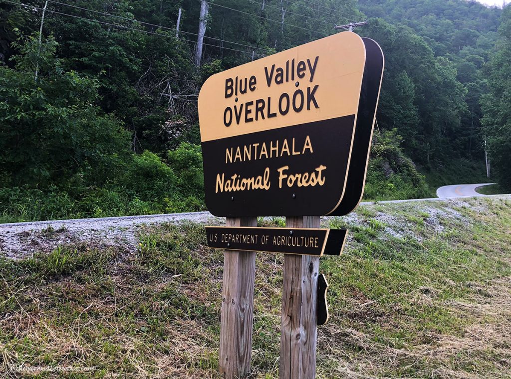 Blue Valley Overlook sign