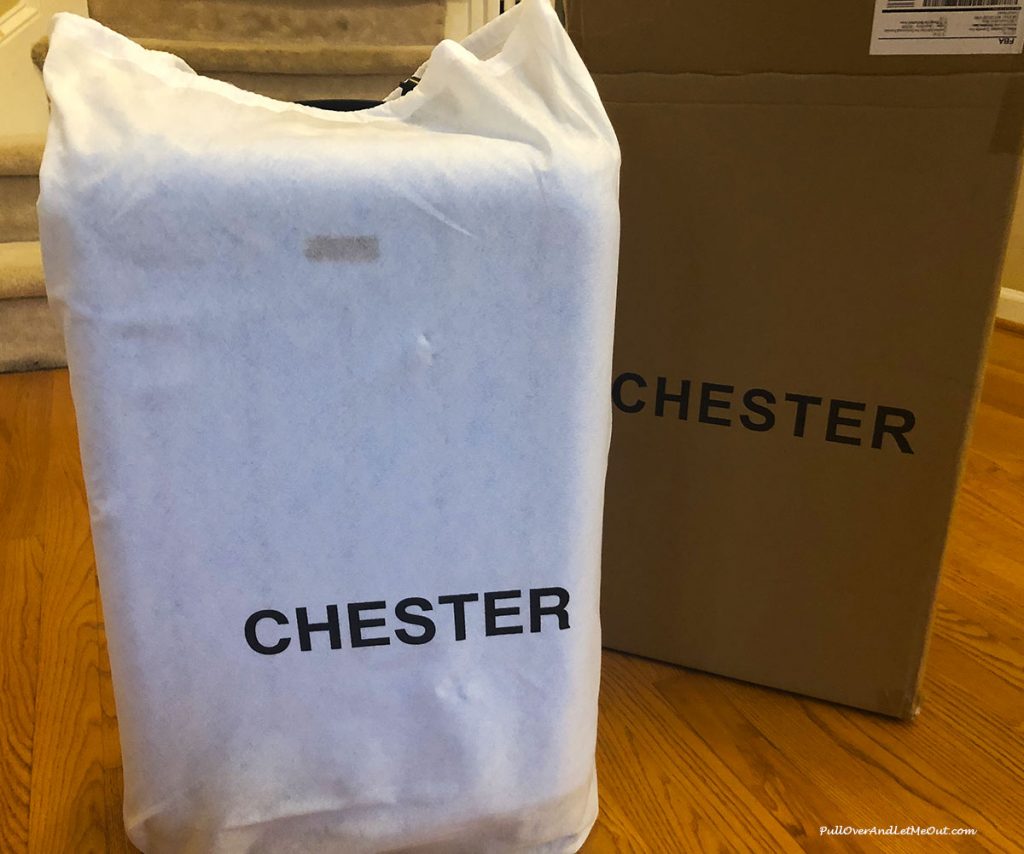 Chester suitcase just out of the box it came in. PullOverAndLetMeOut