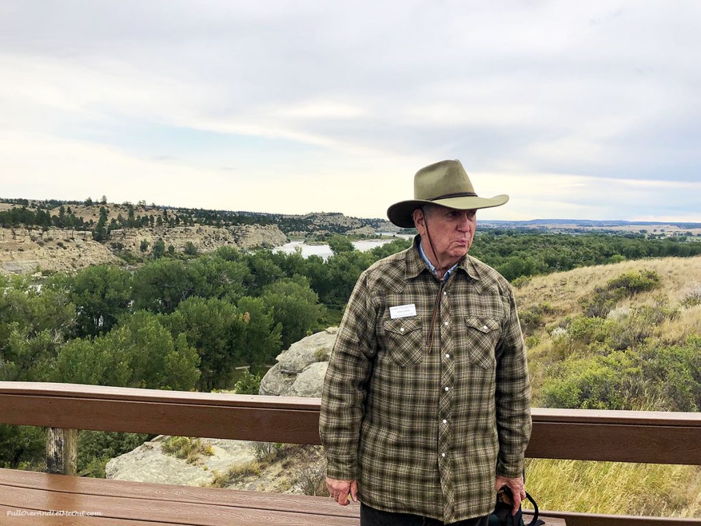 Tour guide at Pompeys Pillar