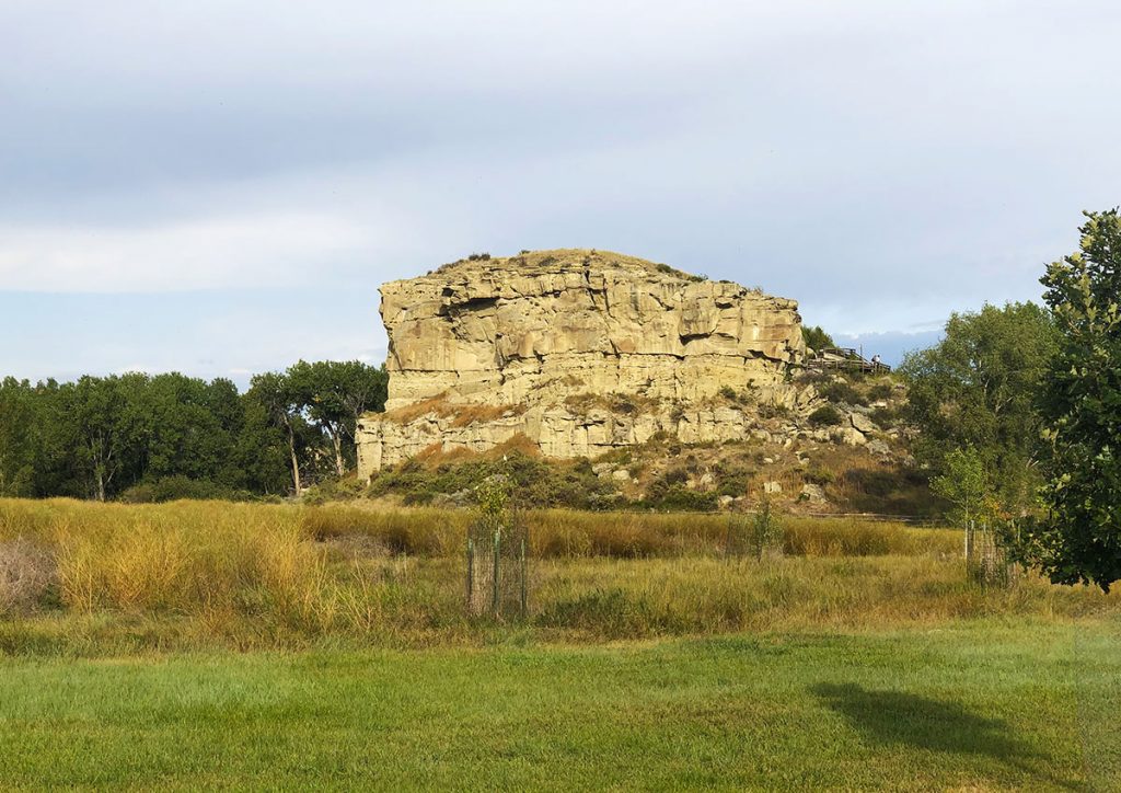 Pompeys Pillar is a butte on the Montana prairie.