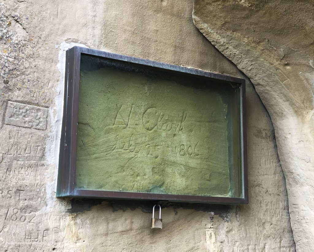 Capt. William Clark's signature left on Pompeys Pillar