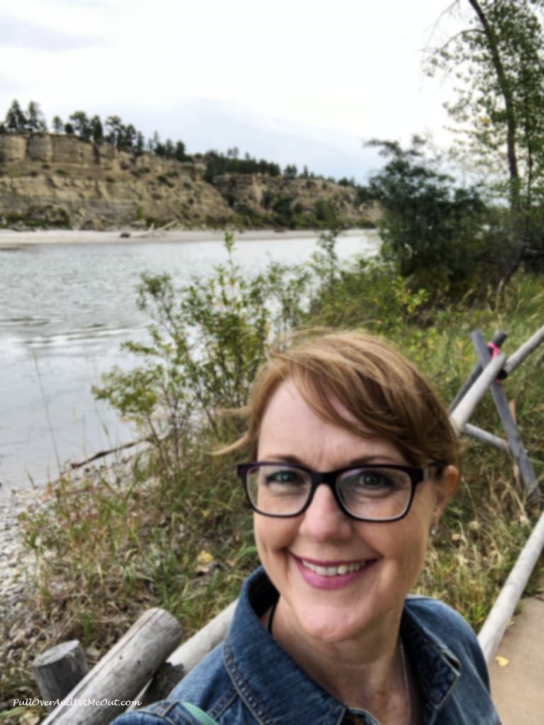 Me at the Yellowstone River by Pompeys Pillar in Montana