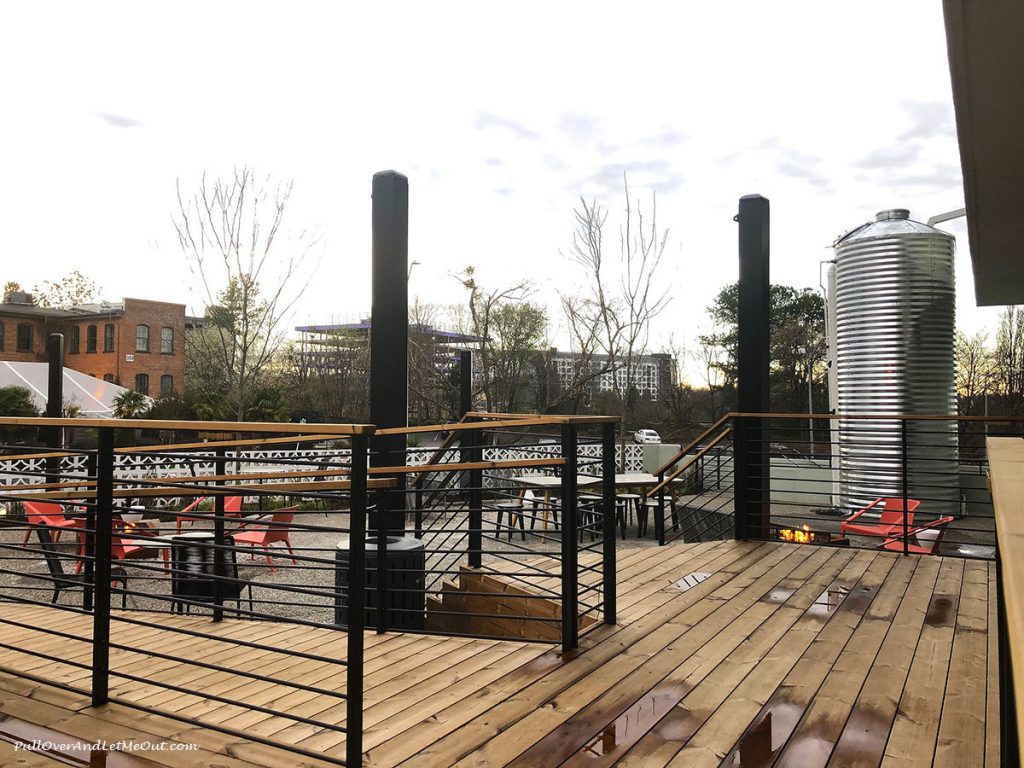 Patio seating at Longleaf Hotel Lounge Raleigh, NC PullOverAndLetMeOut