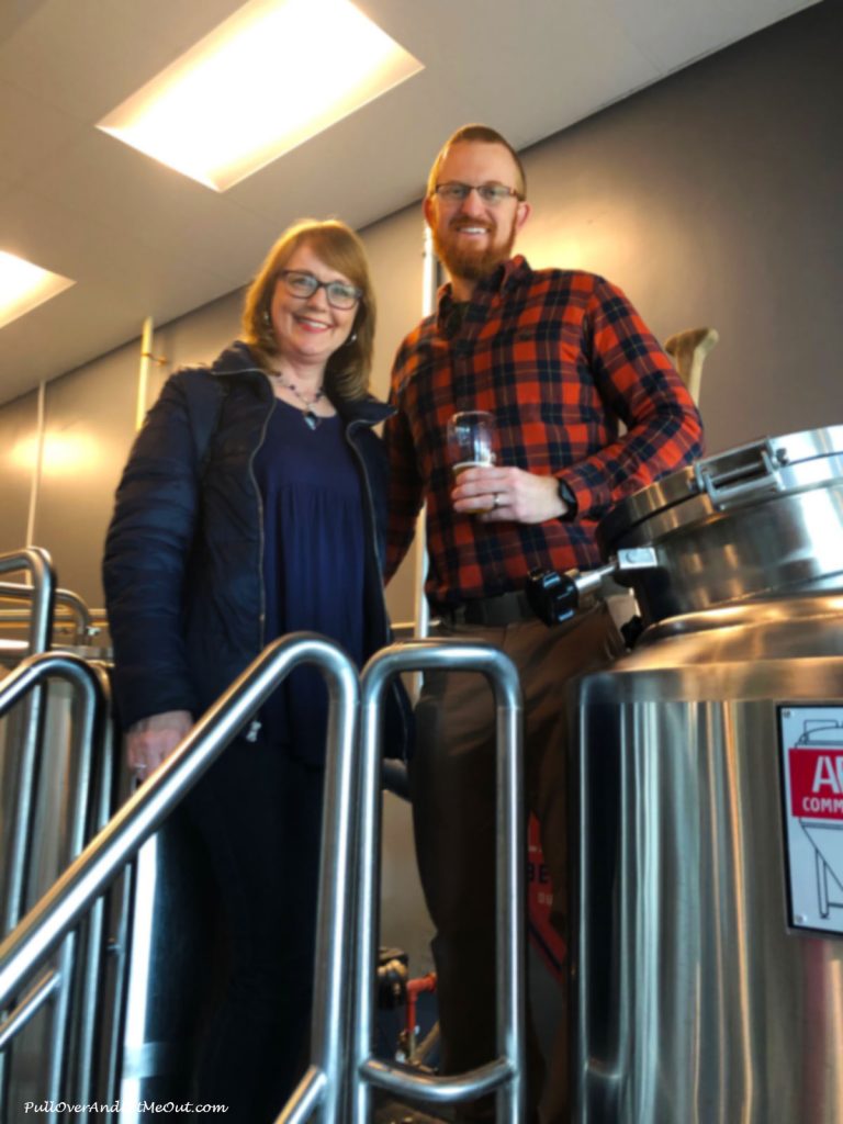 Anna Marie with The Glass Jug Beer Lab co-owner Chris Creech