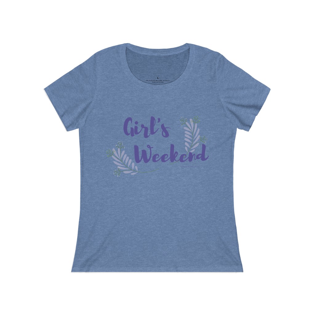 Girl's Weekend Women's Relaxed Jersey Short Sleeve Scoop Neck Tee - Image 3