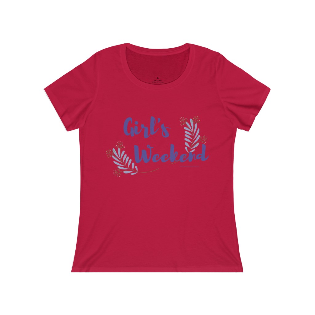 Girl's Weekend Women's Relaxed Jersey Short Sleeve Scoop Neck Tee - Image 4