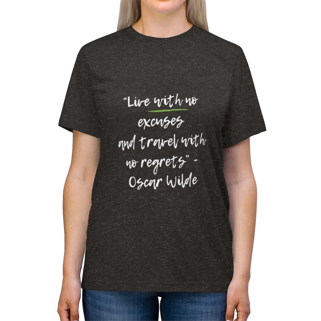 "Live with no excuses" - Unisex Triblend Tee - Image 4