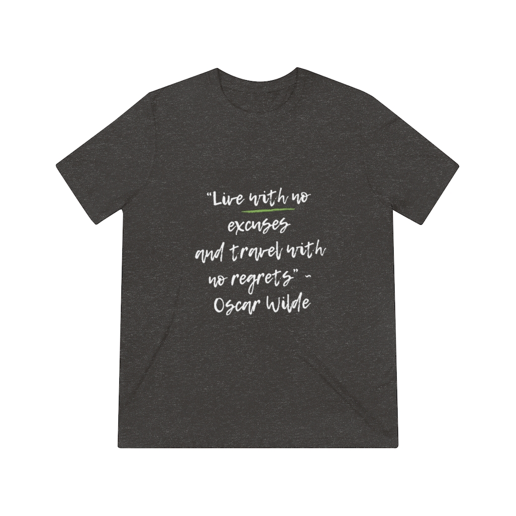 "Live with no excuses" - Unisex Triblend Tee - Image 3