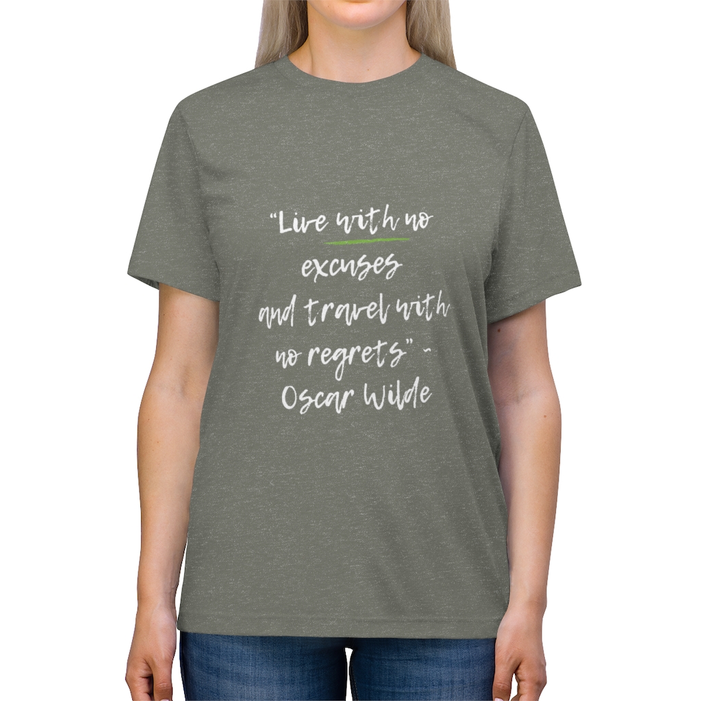 "Live with no excuses" - Unisex Triblend Tee - Image 8