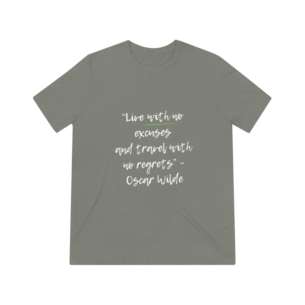 "Live with no excuses" - Unisex Triblend Tee - Image 7