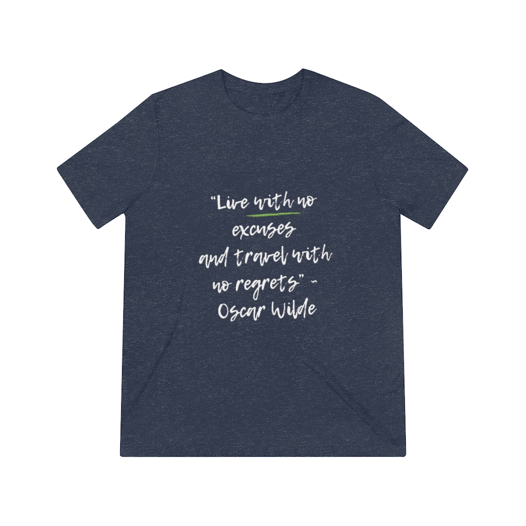 "Live with no excuses" - Unisex Triblend Tee - Image 9