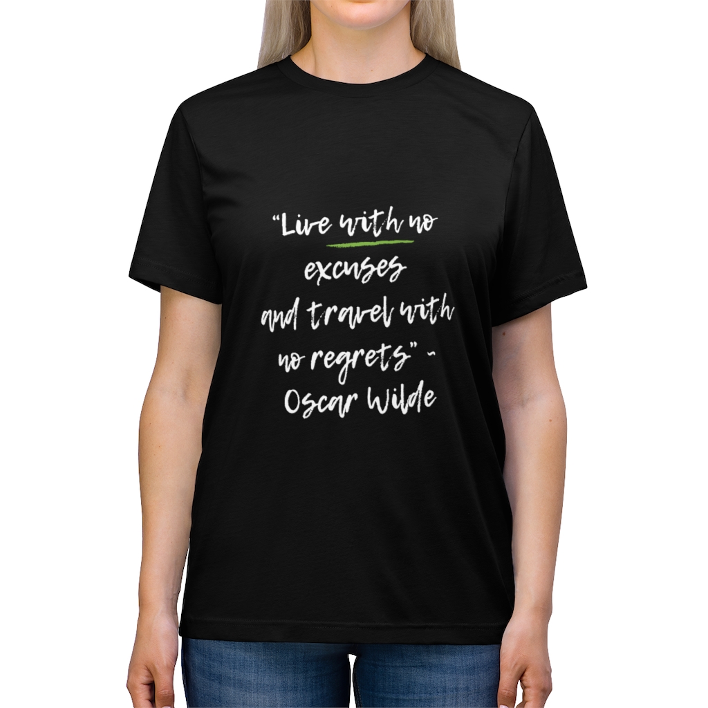 "Live with no excuses" - Unisex Triblend Tee - Image 6