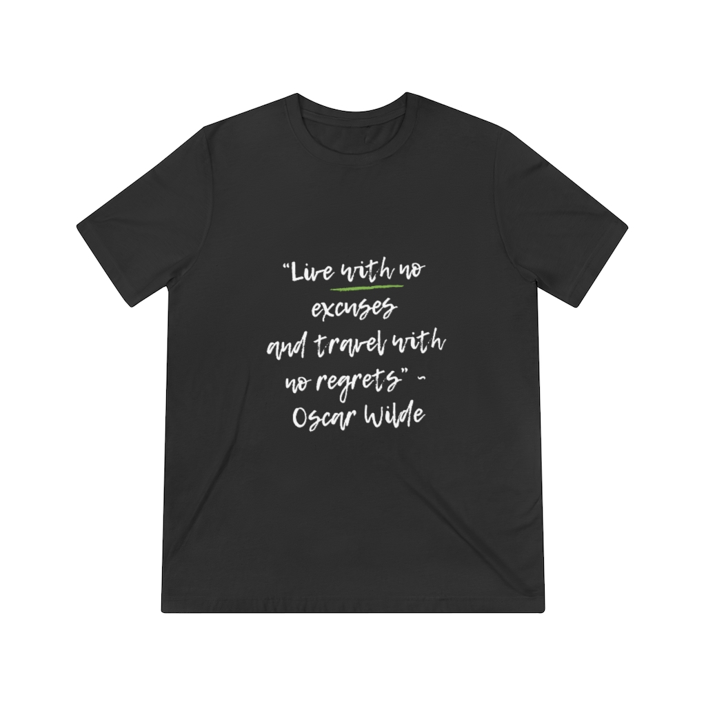 "Live with no excuses" - Unisex Triblend Tee - Image 5