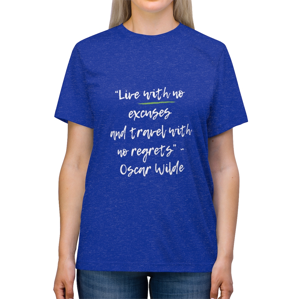 "Live with no excuses" - Unisex Triblend Tee - Image 2
