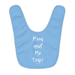 Mom & Me Trip blue Fleece Baby Bib