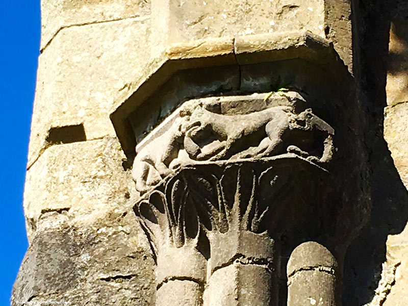 Ancient detail work on the Boyle Abbey in Ireland. PullOverAndLetMeOut