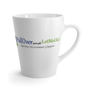 Pull Over And Let Me Out logo Latte mug