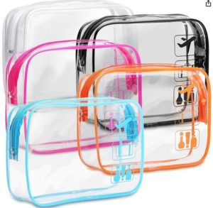 clear toiletry bags