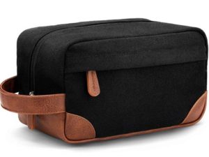 black mens' travel toiletry bag