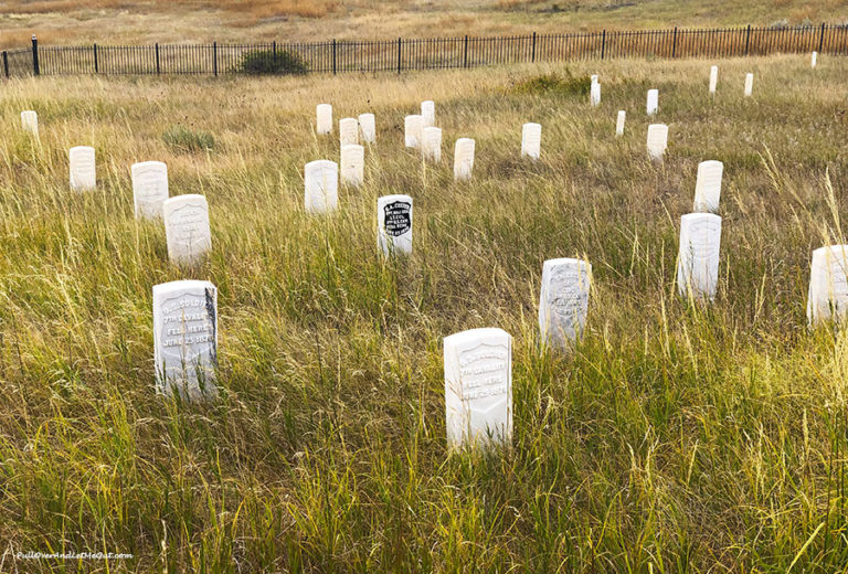 Grave markers on Last Stand Hill at Little Bighorn National Monument