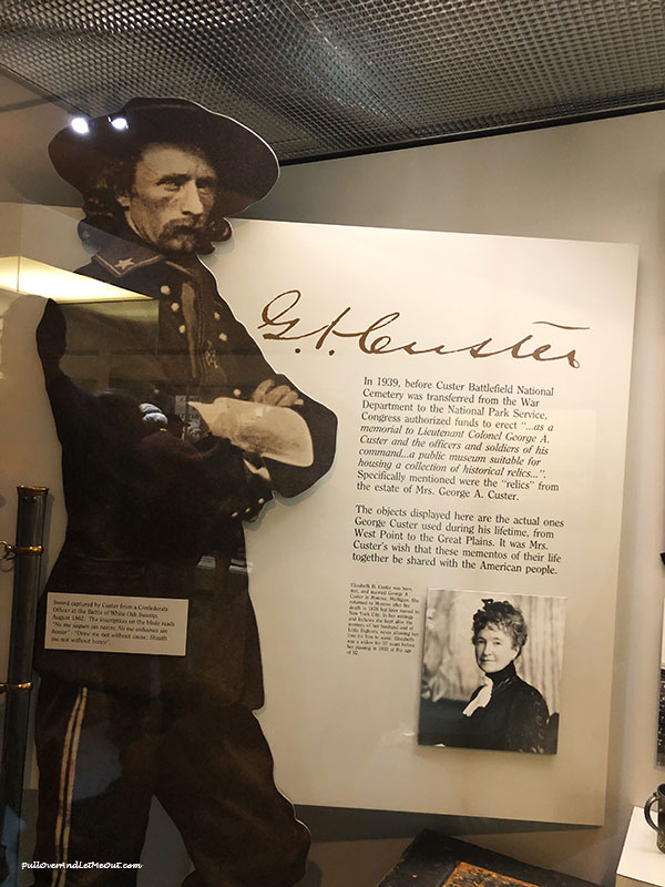 A display of General Custer at Little Bighorn National Monument museum