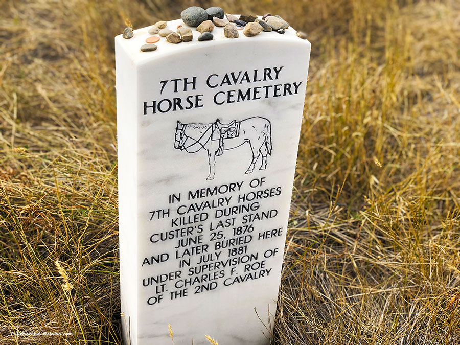 7th Cavalry Horse Cemetery stone at Little Bighorn National Monument