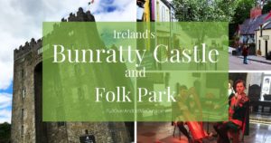 A collage of photographs of Bunratty Castle in Ireland