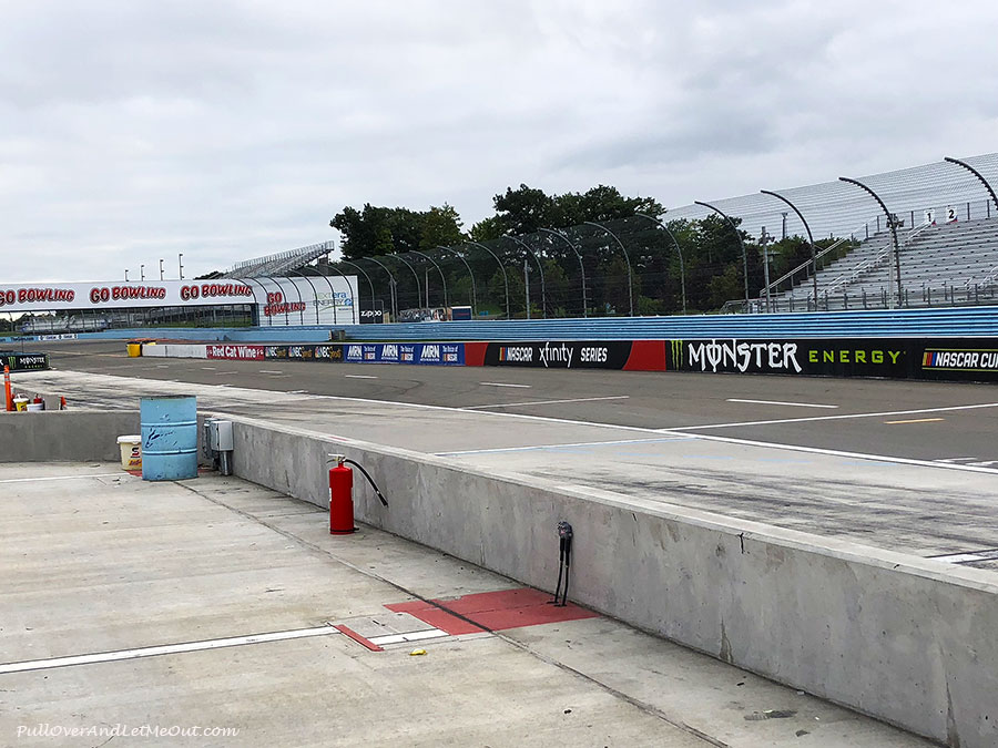 The pit area at Watkins Glen International race track in New York