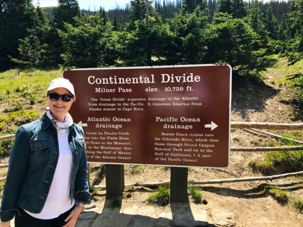 woman at the Continental Divide Rocky Mountain National Park Colorado