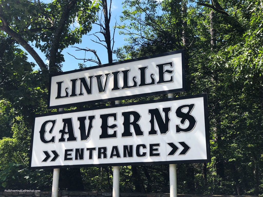 Entrance sign at Linville Caverns Linville, NC