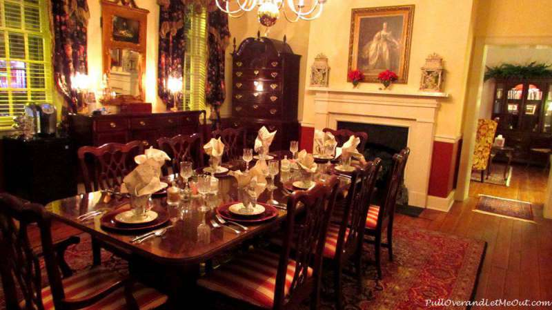 a long elegant dining table