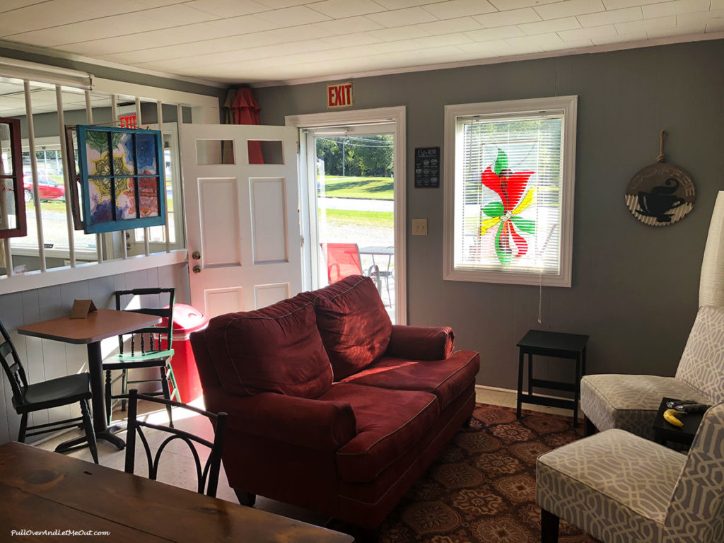 Sofa in a coffee shop