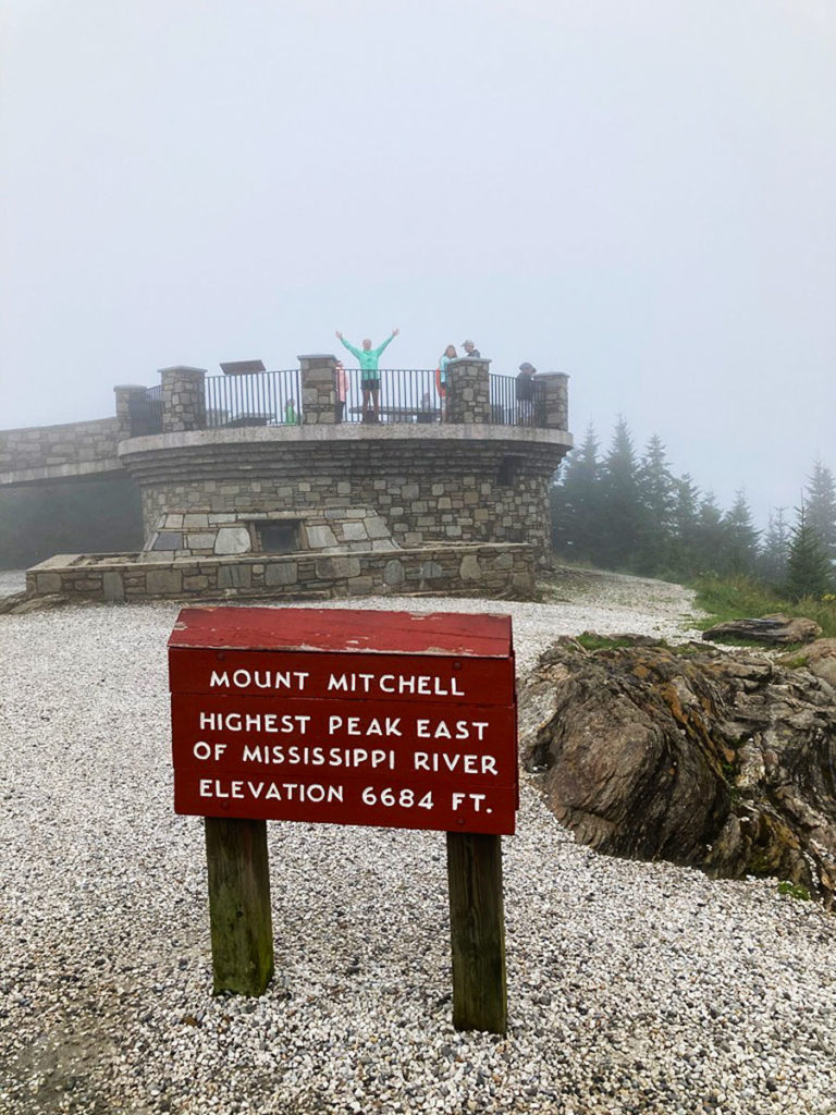 sign at Mt. Mitchell in North Carolina
