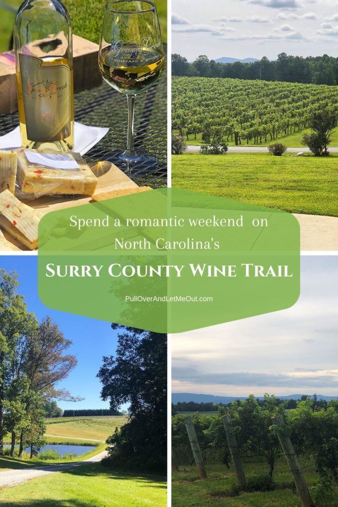 Collage of pictures of Surry County Wine Trail