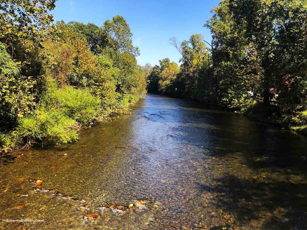 The Oconaluftee River in Cherokee, NC