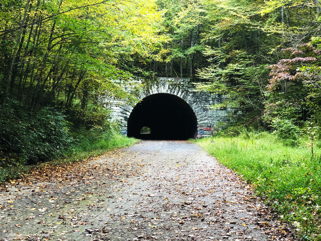 Stone tunnel on a path. Road to nowhere Bryson City, NC PullOverAndLetMeOut