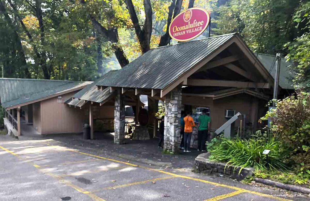 Entrance of the Oconaluftee Indian Village in Cherokee, NC PullOverAndLetMeOut