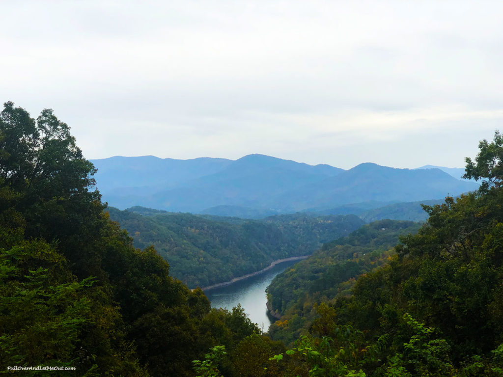 View of Fontana Lake on the Road to Nowhere near Bryson City, NC