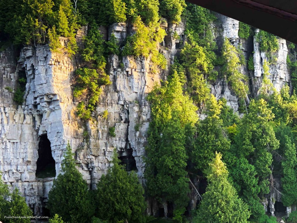 cliffs on Lake Michigan in Door County Wisconsin PullOverAndLetMeOut