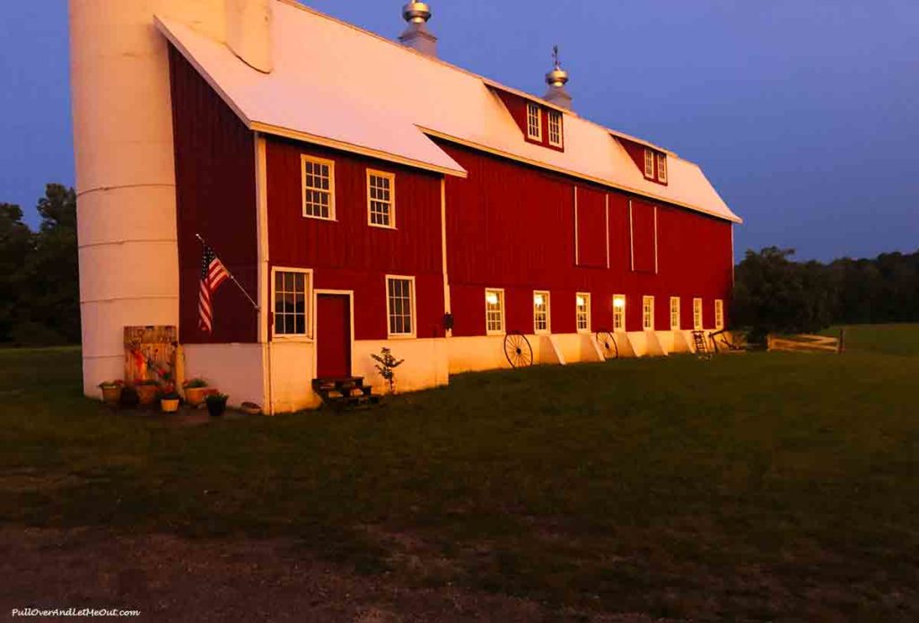 Sunset on a barn in Door County Wisconsin PullOverAndLetMeOut