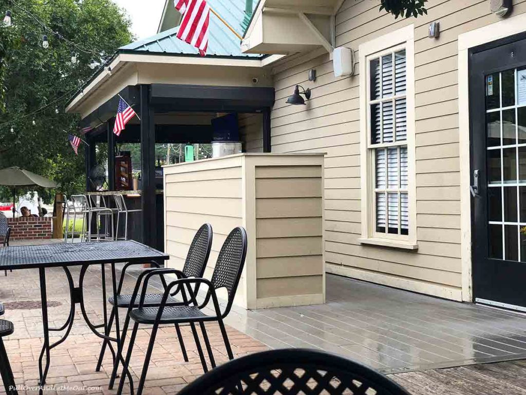 Outdoor seating at Aviator Brewing Co.