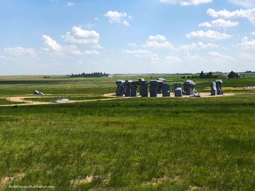 Distant view of Carhenge in Alliance, NE PullOverAndLetMeOut